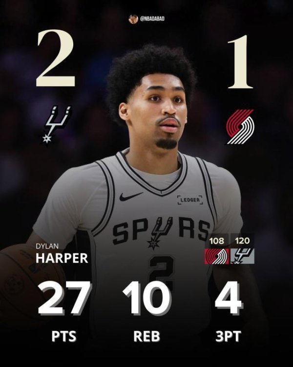 太原股票配资网 开拓者不敌残阵马刺 杨瀚森打破季后赛数据空白